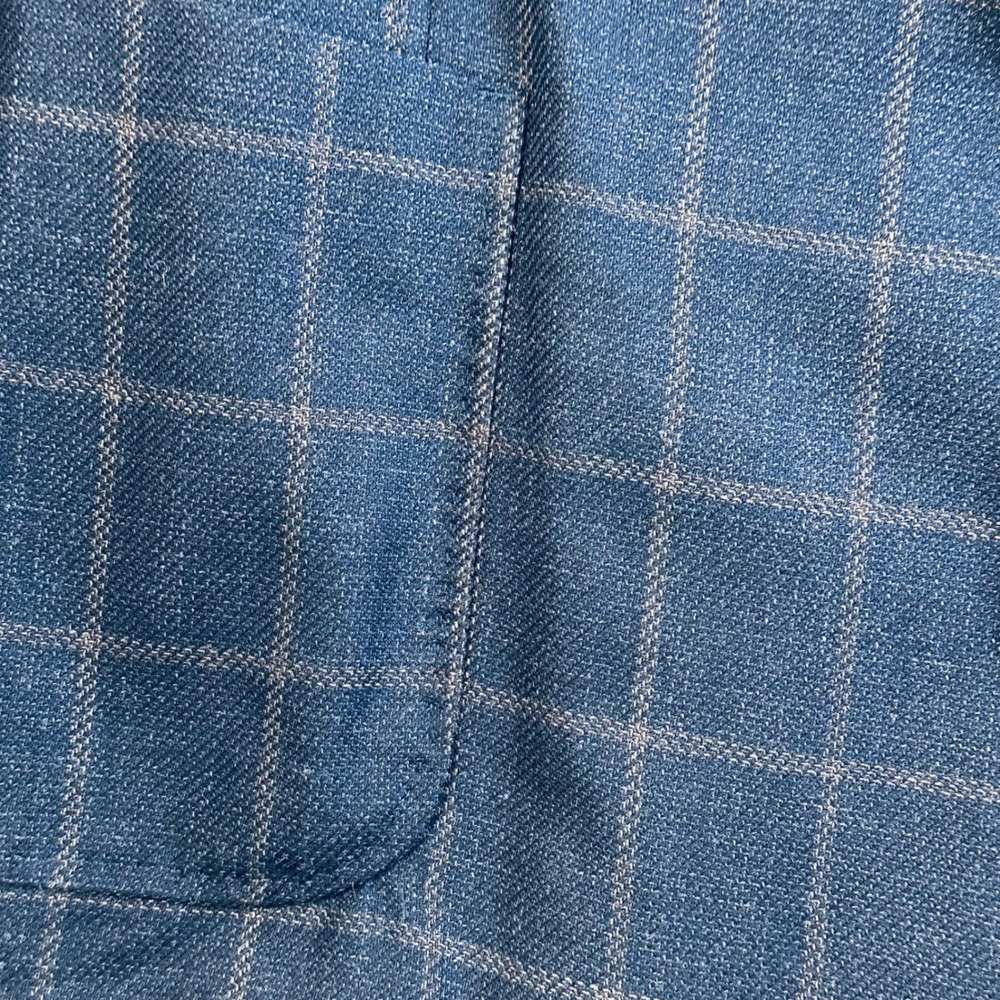 Stafford Blazer Mens 52R Navy Windowpane Wool Seasonal Sport coat Business NWT - Picture 11 of 12